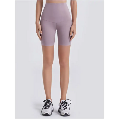 Chic Wide Waistband Sports Shorts for Women - Heather / 2xl