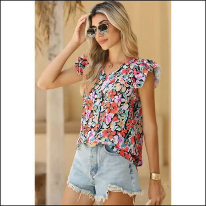 Needful Things: Boho Floral Print Sleeveless? Gorgeous 🌼 - Sleeveless Shirts