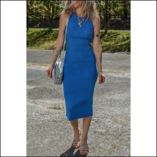 Dark Blue Midi Sweater Dress: so Good It’s Practically Therapy 💙 Needful Things - s - Dresses