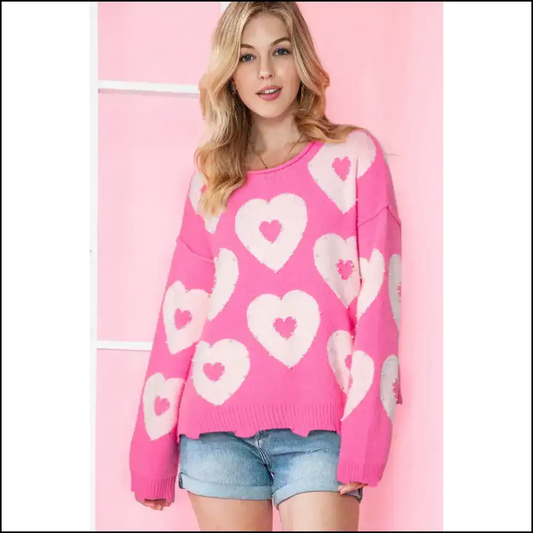 Bonbon Pearl Beaded Heart Sweater: so Cute It’s Criminal ?️ - s - Sweaters