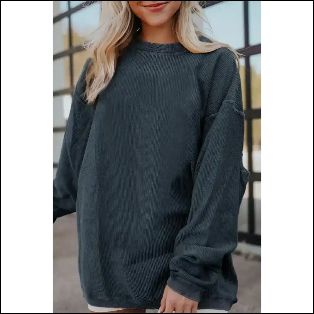 Apricot Drop Dead Gorgeous Oversized Sweatshirt! Needful Things. 🍑 - Dark Grey / s - Sweatshirts & Hoodies