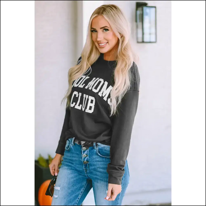 Cool Mom Club Round Neck Sweatshirt - Sweatshirts & Hoodies