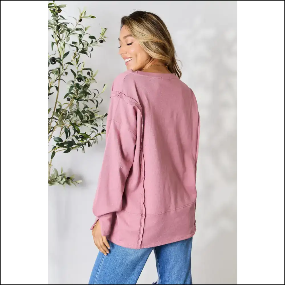 Culture Code Exposed Seam Slit Top - Sweatshirts & Hoodies