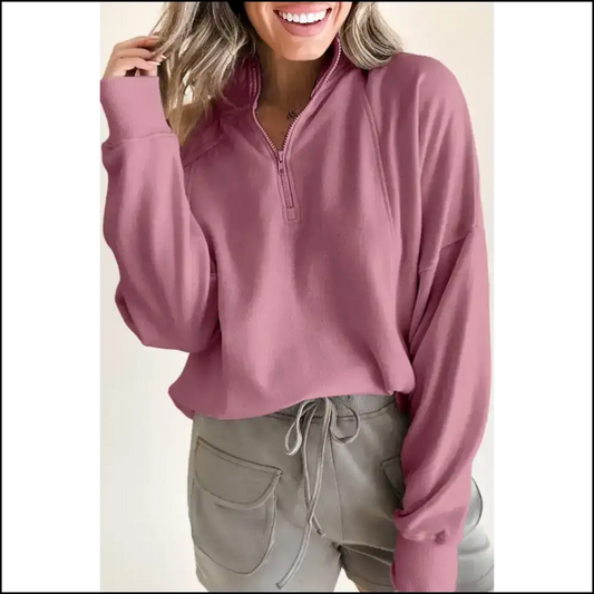 Fuchsia Zipper Collared: i Woke Up this! 💖 Needful Things - Fushia / s - Sweatshirts & Hoodies