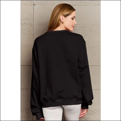 Kinda Lazy Round Neck Sweatshirt - Simply Love - Sweatshirts & Hoodies