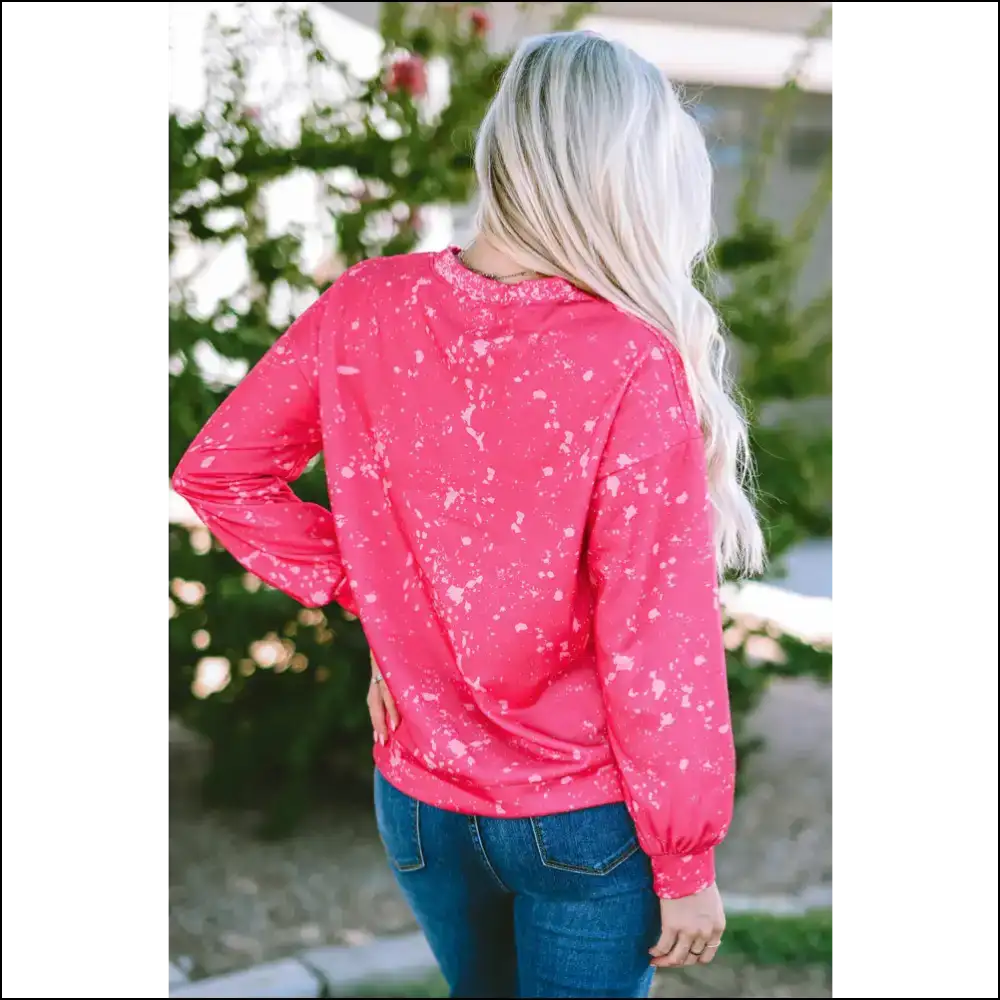 Vibrant Tie-dye Long Sleeve Pullover Sweatshirt - Sweatshirts & Hoodies