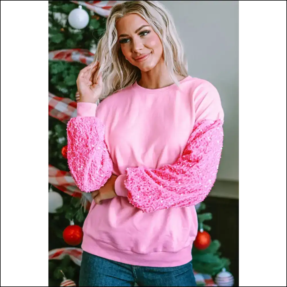 Sparkle & Shine Sequin Sweatshirt - Sweatshirts Hoodies