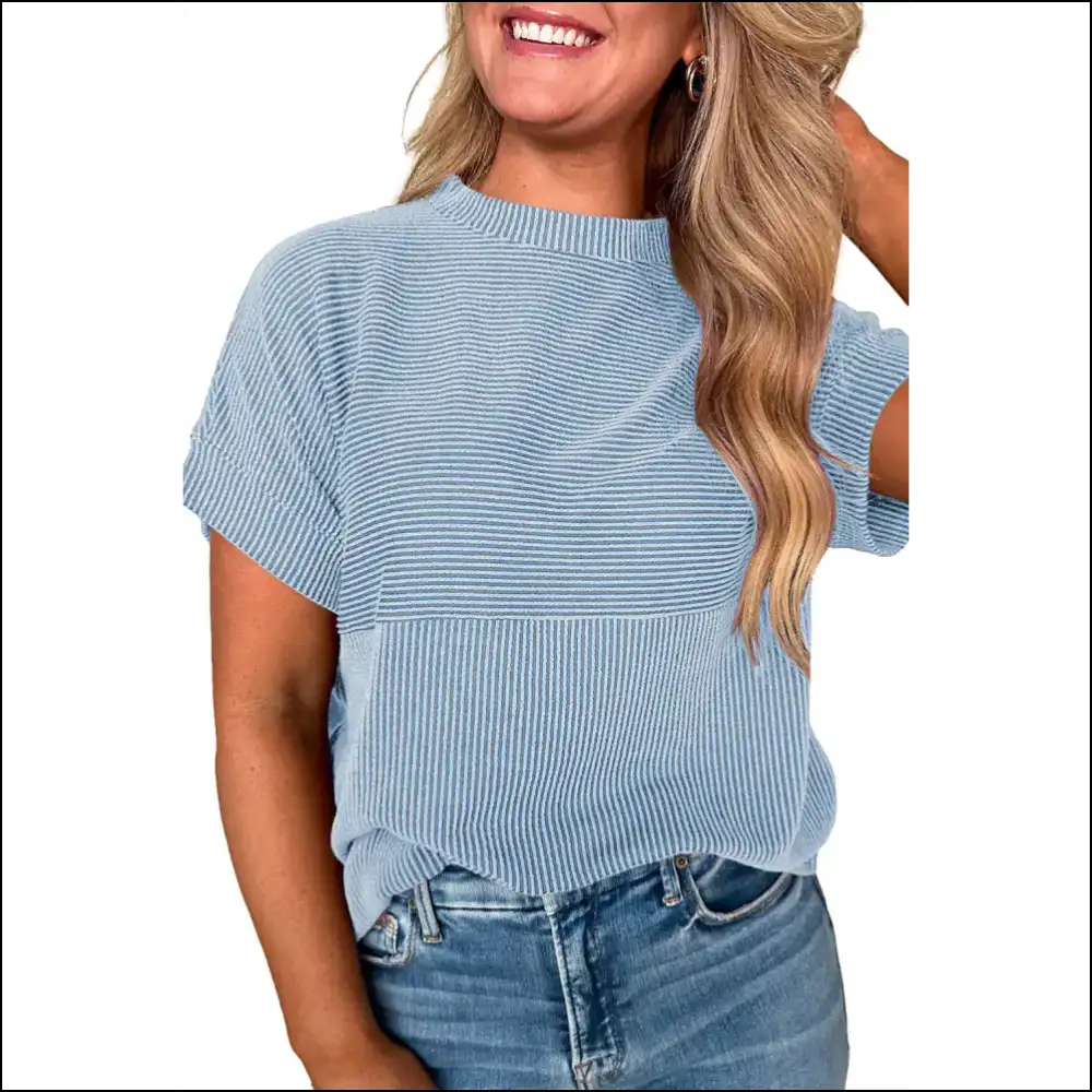 Myosotis Mock Neck T-shirt: Chic & Effortless Style - t Shirts