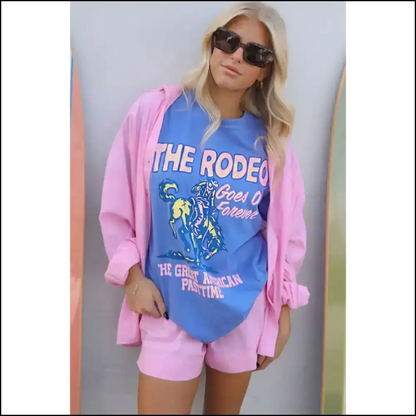 Sky Blue Rodeo Tee: so Comfy It’s Basically! Needful Things - t Shirts