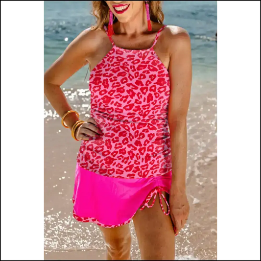 Wild Rose Leopard Tankini: Roar in Babes! 🌹🐆 Needful Things - s - Tankinis
