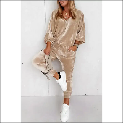 Parchment Velvet Luxe Lounge Set: so Soft Youll Never Leave 🛌 Needful Things / s Two Piece Pants Sets