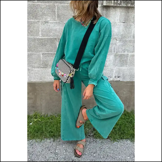 Lapis Mineral Wash: so Comfy Youll Forget Pants Exist 👖 Needful Things Mint Green / s Two Piece Sets