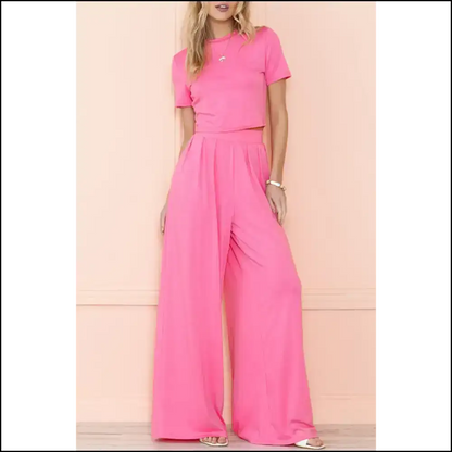 Strawberry Pink Pants Set: Leg Day Fabulous! 🍓 Needful Things / s Two Piece Sets
