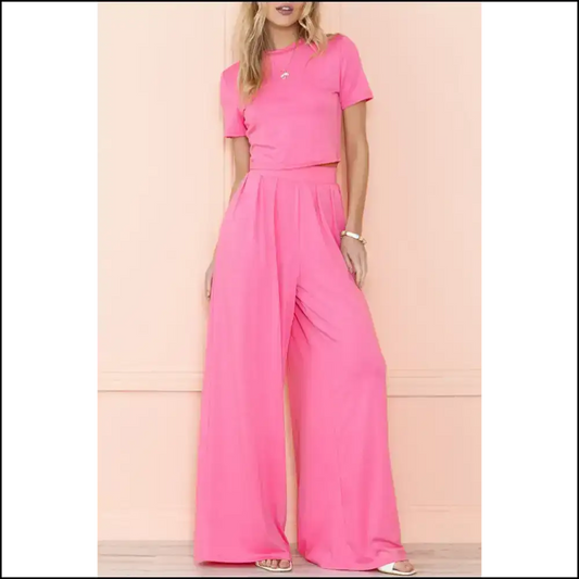 Strawberry Pink Pants Set: Leg Day Fabulous! 🍓 Needful Things / s Two Piece Sets