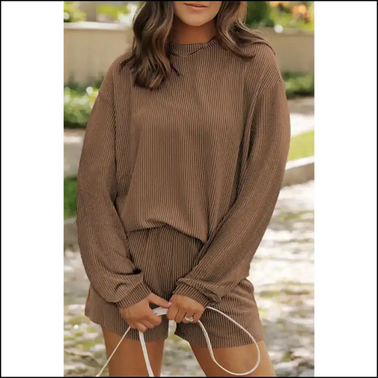 Chestnut Corded Cutie: Netflix and Chill 🌰 Needful Things / s Two Piece Shorts Sets