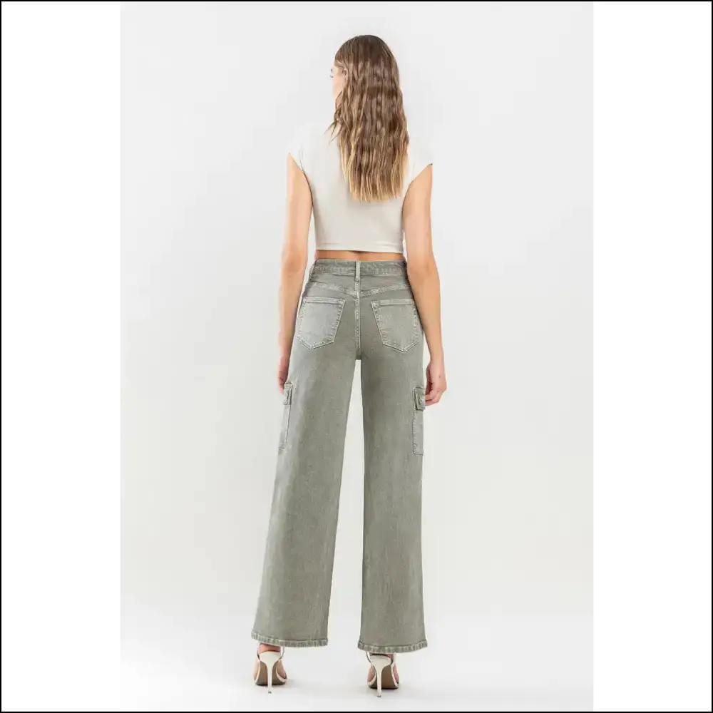 90s Vibes: Get your Super High Rise Cargo Jeans & Flash that Waist! 😎💥 - on Sale Worldwide Shipping