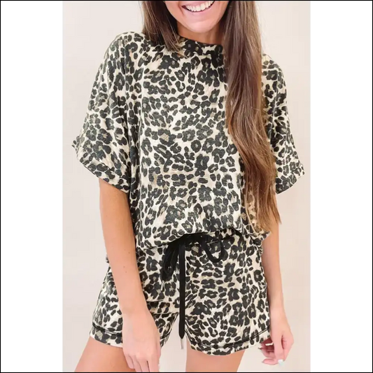 Needful Things: Chic Black Leopard Pajama Set - Slay in Print 🐆 - s - Loungewear Two Piece Sets on Sale Worldwide Shipping