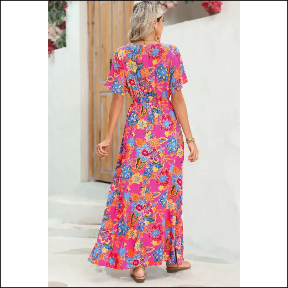Abstract Botanic Print: Turns Heads Hides Snacks (needful Things) 🌿 - Maxi Dresses on Sale Worldwide Shipping