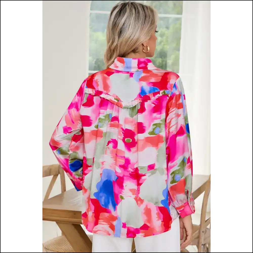 Abstract Frill Shirt: Conquer Brunch (and Bad Decisions) 🤪 Needful Things - Long Sleeve Tops Shirts & on Sale Worldwide Shipping