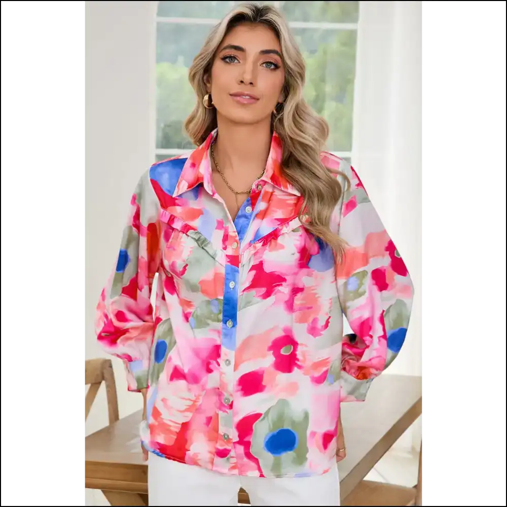 Abstract Frill Shirt: Conquer Brunch (and Bad Decisions) 🤪 Needful Things - Long Sleeve Tops Shirts & on Sale Worldwide Shipping