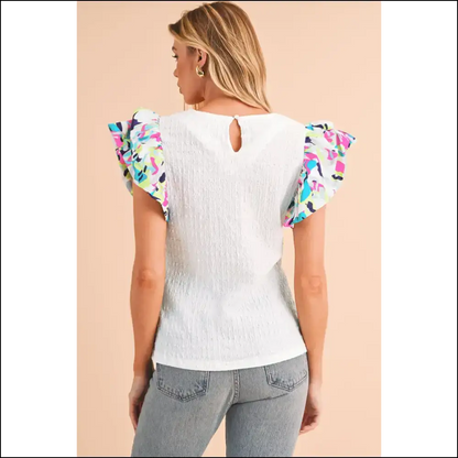 Abstract Puff Sleeve Top: so Chic It’s Scary (good) - Needful Things 😈 - Blouses on Sale Worldwide Shipping