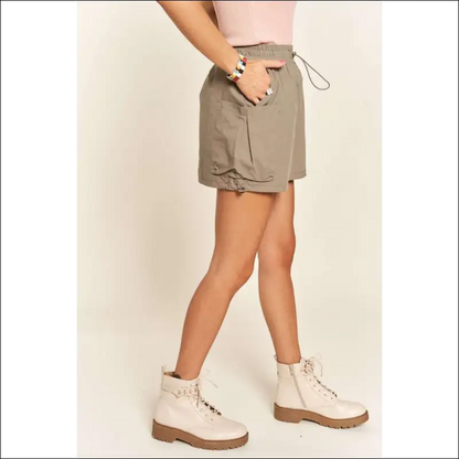 Adora Chic Drawstring Skort with Pockets - Shorts on Sale Worldwide Shipping