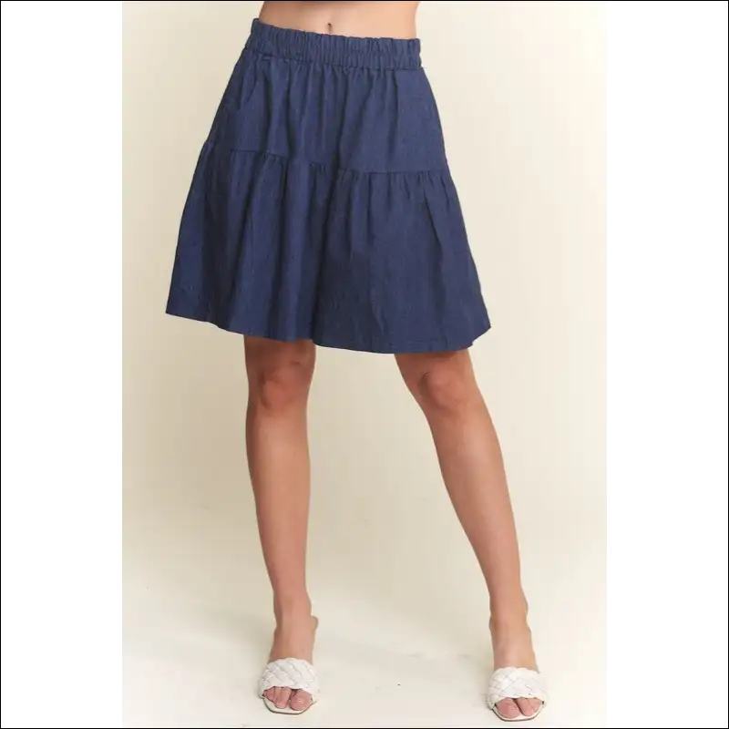 Adora Wide Leg Denim Shorts - your Go-to Summer Chic! - Dark Navy / m - on Sale Worldwide Shipping