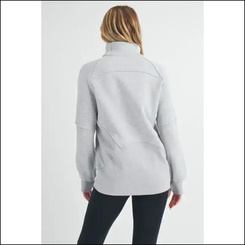 Aemi + co Chic Half Zip Raglan Sweatshirt - Sweatshirts & Hoodies on Sale Worldwide Shipping
