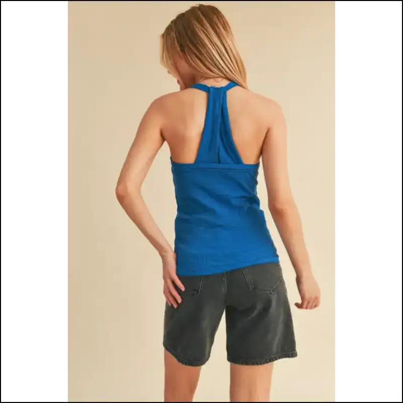 Aemi + co Scoop Neck Ribbed Tank - your Wardrobe Essential - Tops on Sale Worldwide Shipping