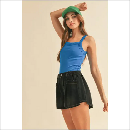 Aemi + co Square Neck Wide Strap Tank - Chic & Versatile - Tops on Sale Worldwide Shipping