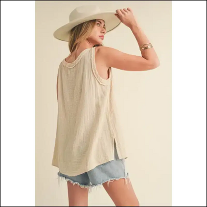 Aemi + co V-neck Wide Strap Magic Tank - Tops on Sale Worldwide Shipping