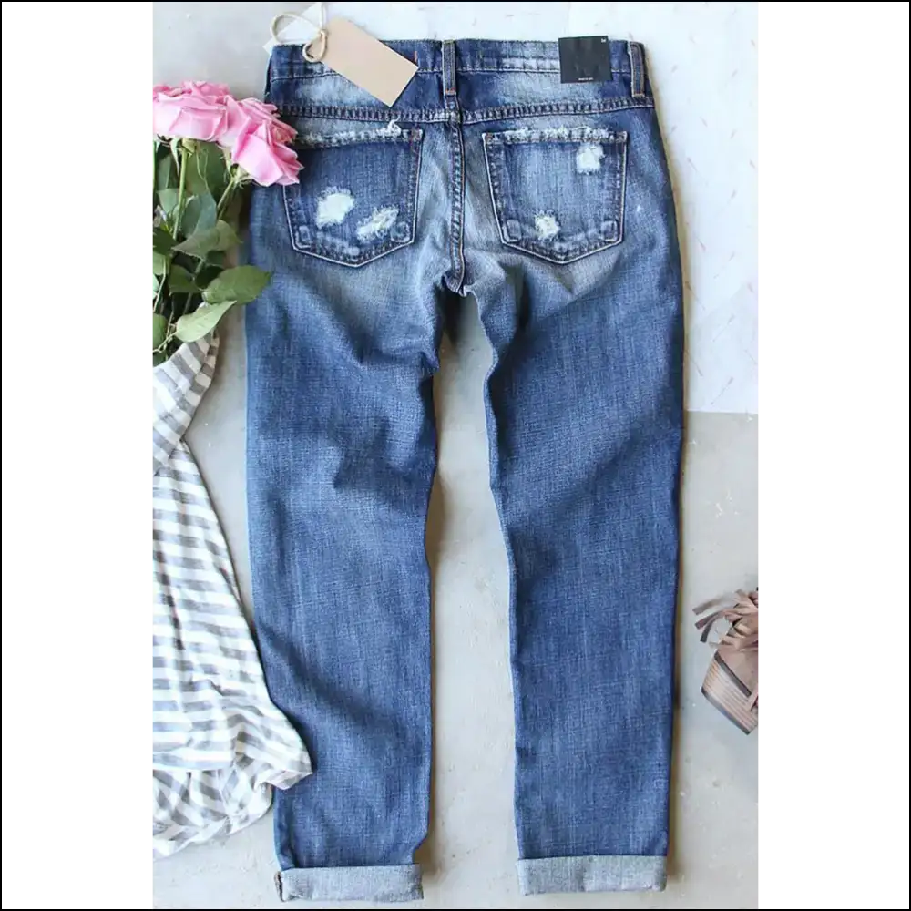 Ain’t no Stone Left Unturned in these Red White and Distressed Jeans! 🇺🇸 - Jeans on Sale Worldwide Shipping