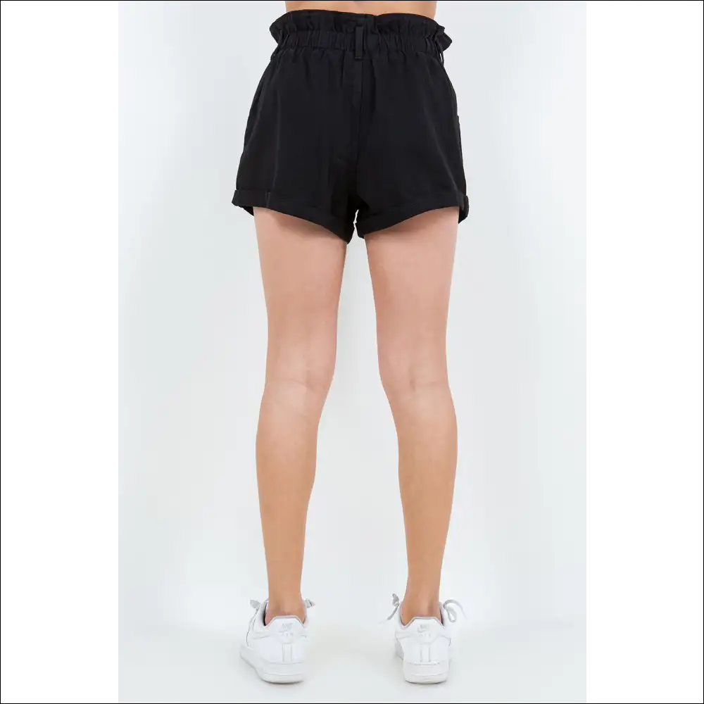 American Bazi High Waist Paper Bag Shorts - on Sale Worldwide Shipping