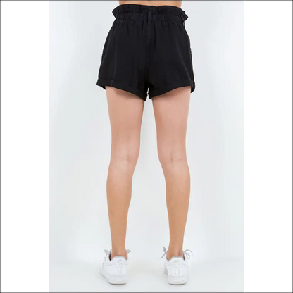 American Bazi High Waist Paper Bag Shorts - on Sale Worldwide Shipping