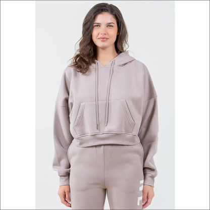 Chic American Bazi Letter Graphic Cropped Hoodie - White / s - Hoodies Sweatshirts & on Sale Worldwide Shipping
