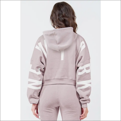 Chic American Bazi Letter Graphic Cropped Hoodie - Hoodies Sweatshirts & on Sale Worldwide Shipping