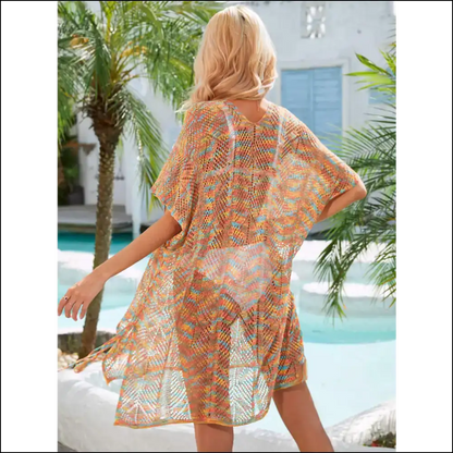 Angel Wings Multicolored Tassel Cover-up - Cover-ups Swimwear on Sale Worldwide Shipping
