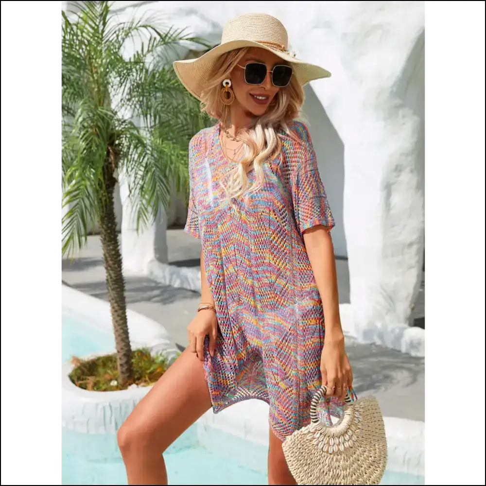 Angel Wings Multicolored Tassel Cover-up - Cover-ups Swimwear on Sale Worldwide Shipping