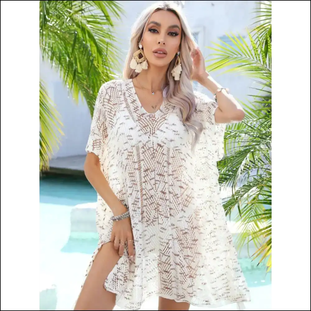 Angel Wings Multicolored Tassel Cover-up - Snow White / one Size - Cover-ups Swimwear on Sale Worldwide Shipping