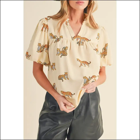 Apricot Animal Print: Unleash your Inner Basic Beast 🐆 Needful Things - s - Blouses on Sale Worldwide Shipping