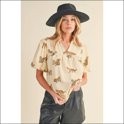 Apricot Animal Print: Unleash your Inner Basic Beast 🐆 Needful Things - Blouses on Sale Worldwide Shipping