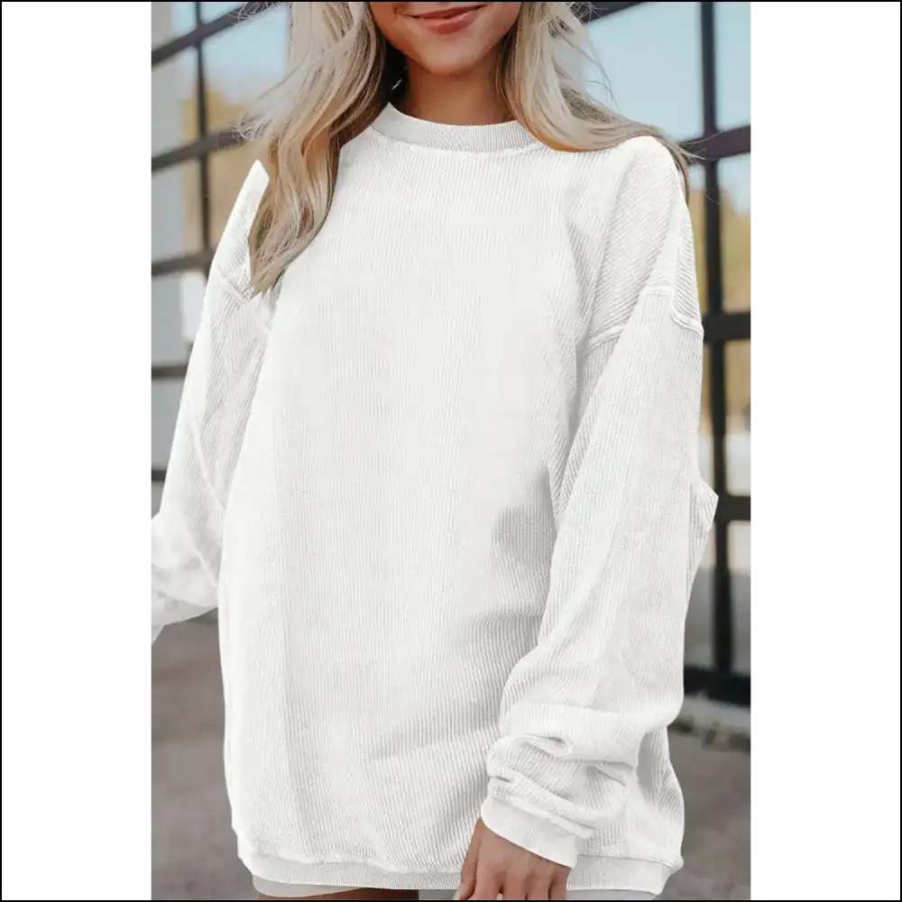 Apricot Drop Dead Gorgeous Oversized Sweatshirt! Needful Things. 🍑 - White / s - Sweatshirts & Hoodies on Sale Worldwide Shipping