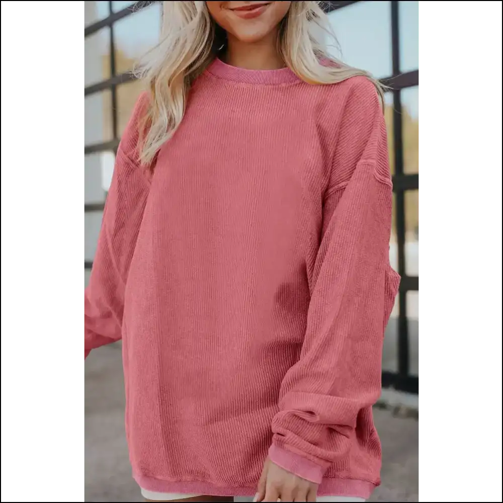 Apricot Drop Dead Gorgeous Oversized Sweatshirt! Needful Things. 🍑 - Strawberry Pink / s - Sweatshirts & Hoodies on Sale Worldwide Shipping