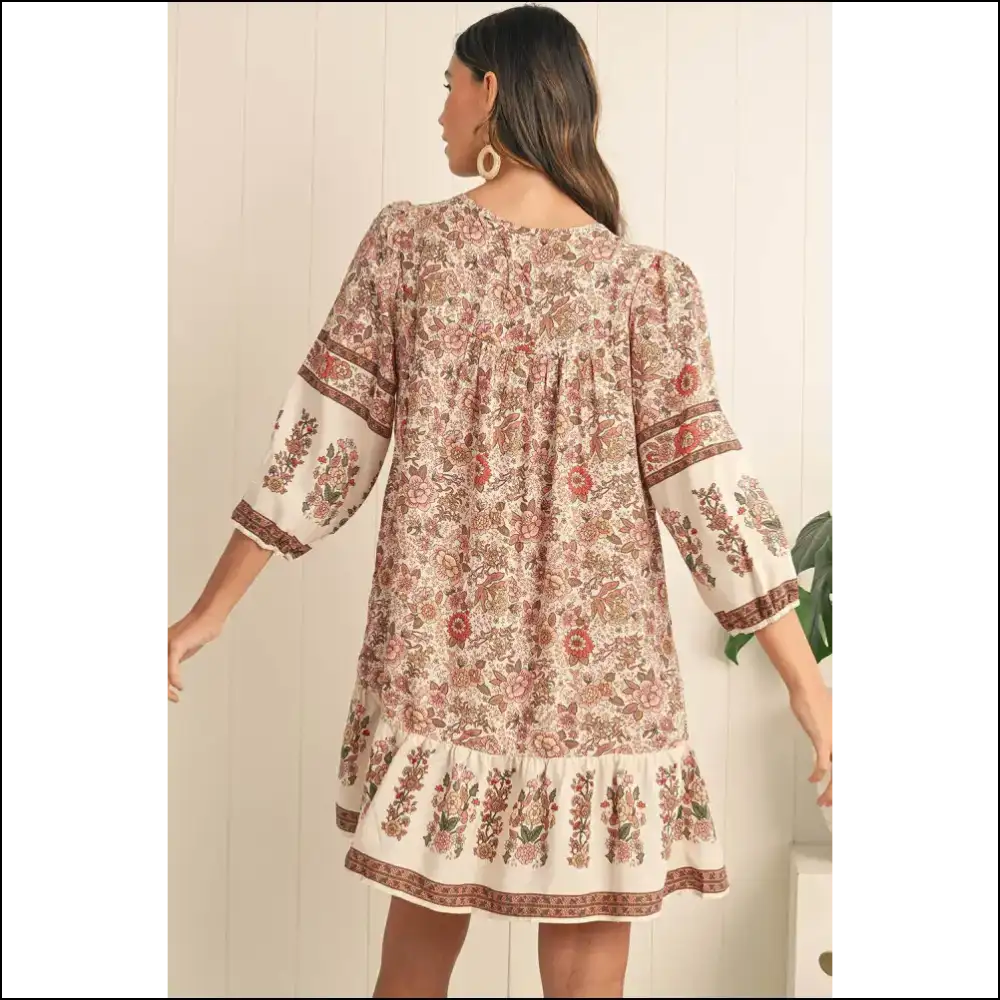 Apricot Floral Mini Dress: Dangerously Cute! 🌼 Needful Things - Short Dresses on Sale Worldwide Shipping