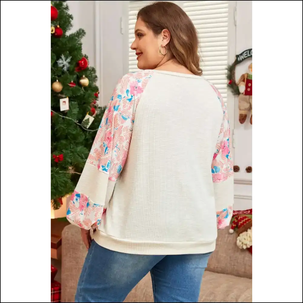 Apricot Floral Puff Sleeve? my Spring Body is Ready 🍑 Needful Things - Plus Size Tops on Sale Worldwide Shipping