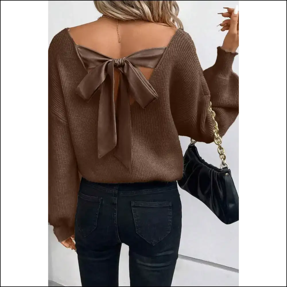 Apricot Lantern Sleeve: so Cozy Youll Swear It’s Alive (but not) Coffee / s - Sweaters on Sale Worldwide Shipping