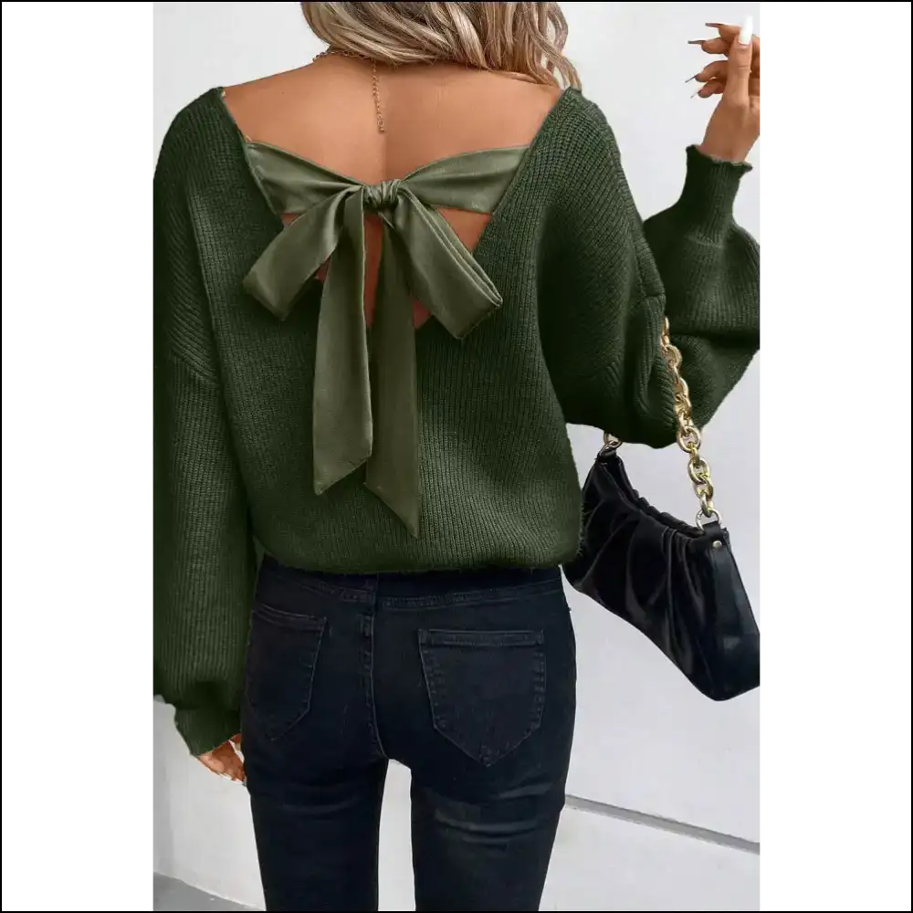 Apricot Lantern Sleeve: so Cozy Youll Swear It’s Alive (but not) Jungle Green / s - Sweaters on Sale Worldwide Shipping