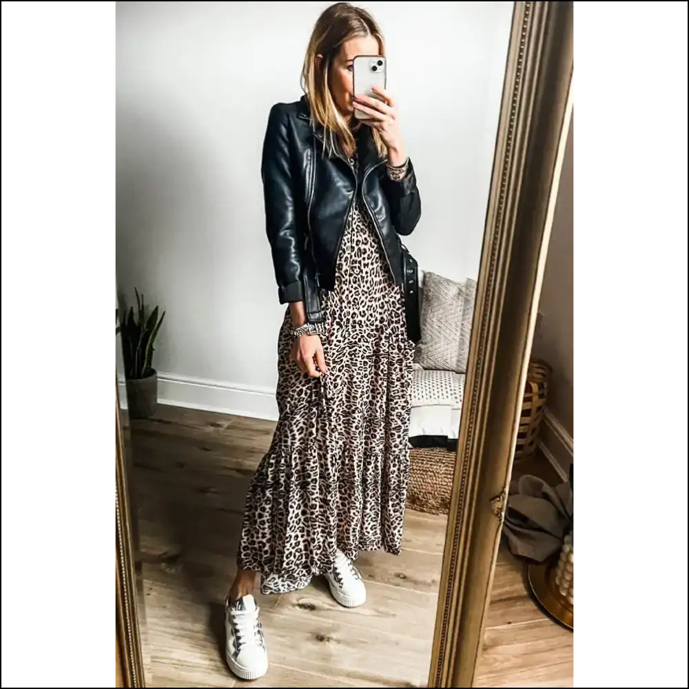 Apricot Leopard Print Dress: so Good It’s Almost Illegal from Needful Things 😈 - Maxi Dresses on Sale Worldwide Shipping