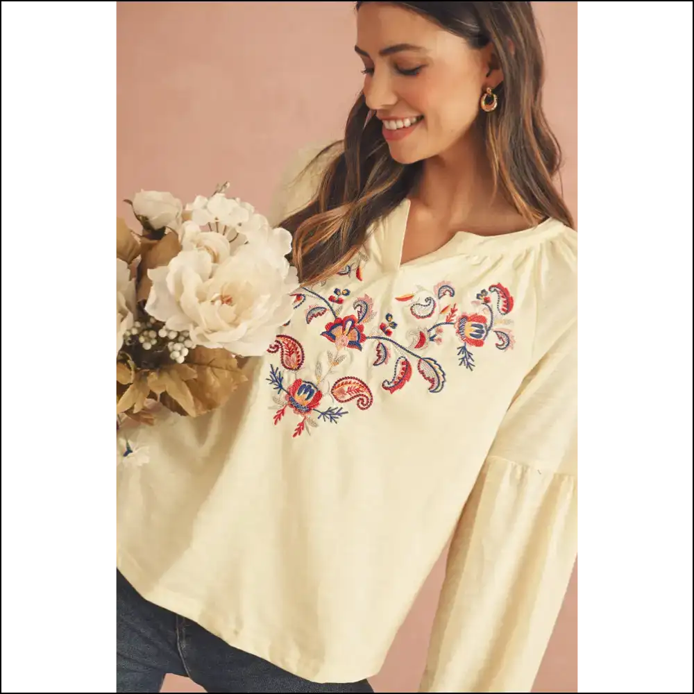 Apricot Paisley Floral: Finally a Blouse that Gets you 💀 Needful Things - Blouses on Sale Worldwide Shipping