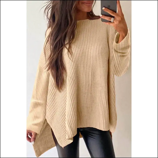 Apricot Plain Oversized Sweater: so Cozy Youll Ghost your Friends 👻 Needful Things - s - Sweaters on Sale Worldwide Shipping
